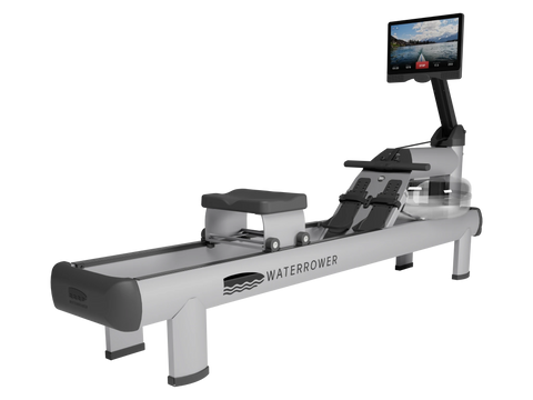 WaterRower Metallic Silver#Performance Technology_Pro Screen#Frame Height_HiRise